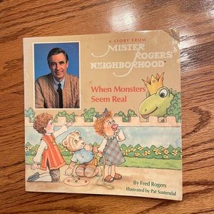 Mister Rogers Neighborhood “When Monsters Seem Real” Book.  EUC— VINTAGE 1988